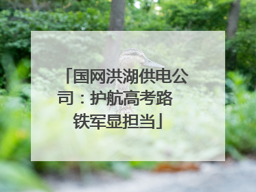 国网洪湖供电公司：护航高考路 铁军显担当