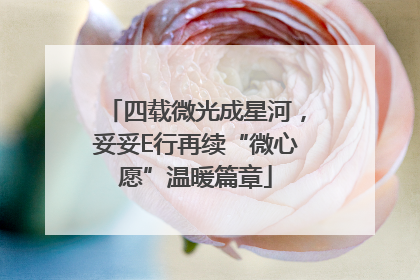 四载微光成星河，妥妥E行再续“微心愿”温暖篇章