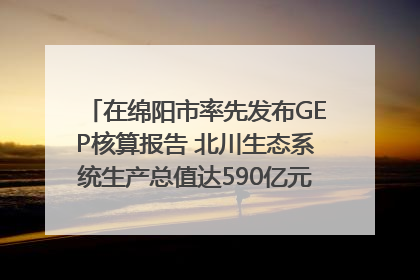 在绵阳市率先发布GEP核算报告 北川生态系统生产总值达590亿元｜新闻发布最前线