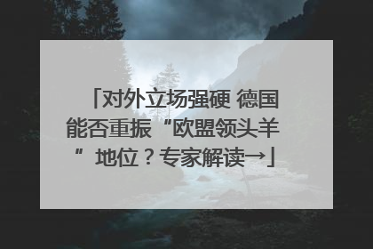 对外立场强硬 德国能否重振“欧盟领头羊”地位？专家解读→