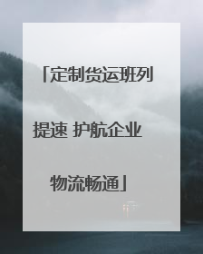 定制货运班列提速 护航企业物流畅通