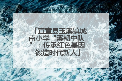 宜章县玉溪镇城南小学“溪韧中队”：传承红色基因 锻造时代新人