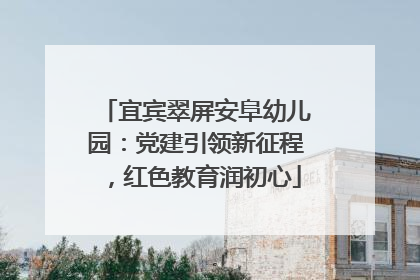 宜宾翠屏安阜幼儿园：党建引领新征程，红色教育润初心
