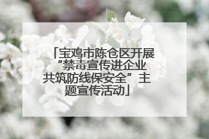 宝鸡市陈仓区开展“禁毒宣传进企业 共筑防线保安全”主题宣传活动