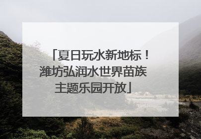 夏日玩水新地标！潍坊弘润水世界苗族主题乐园开放