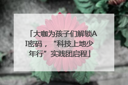 大咖为孩子们解锁AI密码，“科技上地少年行”实践团启程