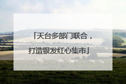 天台多部门联合，打造银发红心集市