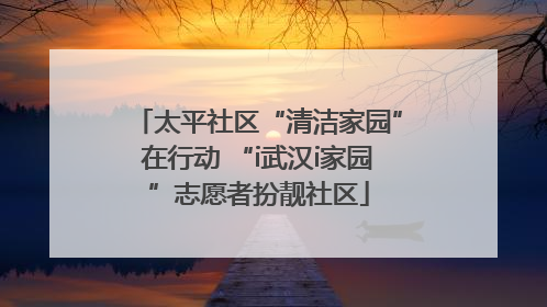 太平社区“清洁家园”在行动 “i武汉i家园”志愿者扮靓社区