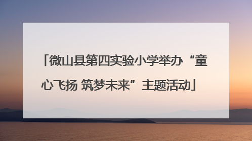 微山县第四实验小学举办“童心飞扬 筑梦未来”主题活动