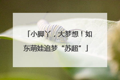 小脚丫，大梦想！如东萌娃追梦“苏超”
