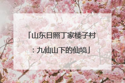 山东日照丁家楼子村：九仙山下的仙境