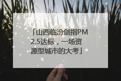 山西临汾剑指PM2.5达标，一场资源型城市的大考