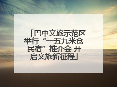 巴中文旅示范区举行“一五九米仓民宿”推介会 开启文旅新征程