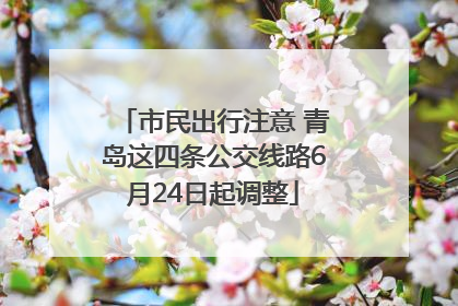 市民出行注意 青岛这四条公交线路6月24日起调整