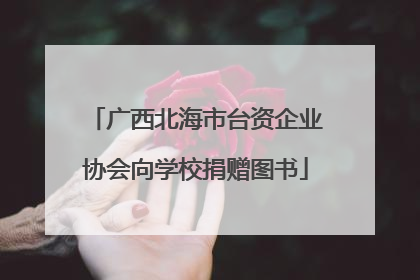 广西北海市台资企业协会向学校捐赠图书