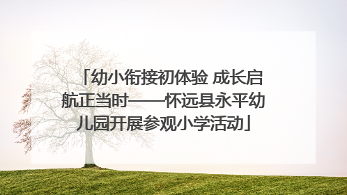 幼小衔接初体验 成长启航正当时——怀远县永平幼儿园开展参观小学活动