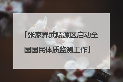 张家界武陵源区启动全国国民体质监测工作