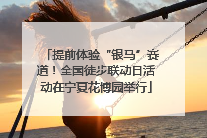 提前体验“银马”赛道！全国徒步联动日活动在宁夏花博园举行