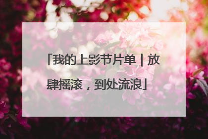 我的上影节片单｜放肆摇滚，到处流浪