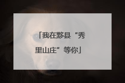 我在黟县“秀里山庄”等你