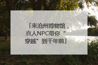 来沧州博物馆，真人NPC带你“穿越”到千年前