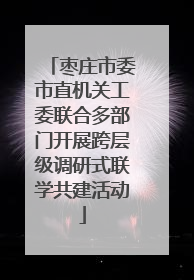 枣庄市委市直机关工委联合多部门开展跨层级调研式联学共建活动