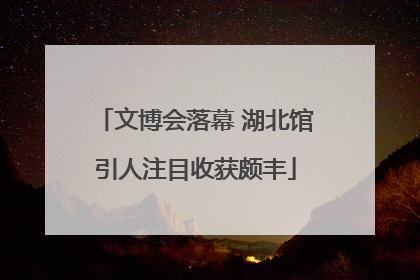 文博会落幕 湖北馆引人注目收获颇丰