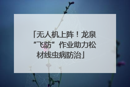 无人机上阵！龙泉“飞防”作业助力松材线虫病防治