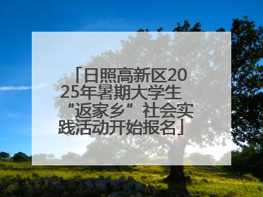 日照高新区2025年暑期大学生“返家乡”社会实践活动开始报名