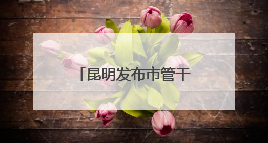 昆明发布市管干部任前公示公告