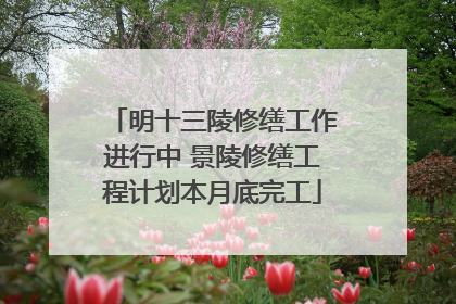 明十三陵修缮工作进行中 景陵修缮工程计划本月底完工