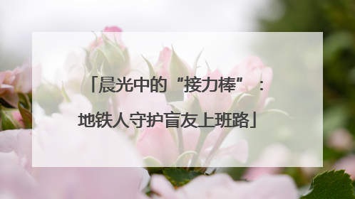 晨光中的“接力棒”：地铁人守护盲友上班路