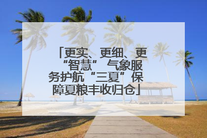 更实、更细、更“智慧” 气象服务护航“三夏”保障夏粮丰收归仓