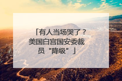有人当场哭了？美国白宫国安委裁员“降级”
