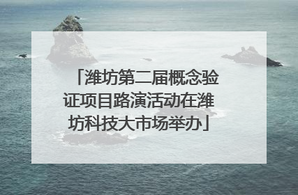 潍坊第二届概念验证项目路演活动在潍坊科技大市场举办