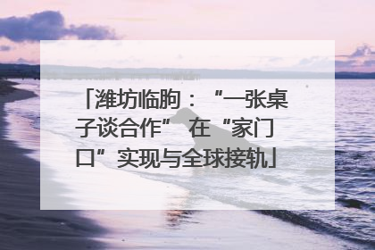 潍坊临朐：“一张桌子谈合作” 在“家门口”实现与全球接轨