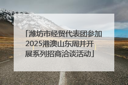潍坊市经贸代表团参加2025港澳山东周并开展系列招商洽谈活动