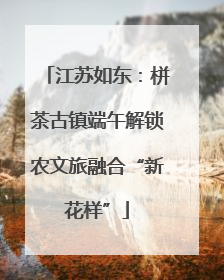 江苏如东：栟茶古镇端午解锁农文旅融合“新花样”
