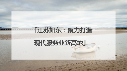 江苏如东：聚力打造现代服务业新高地