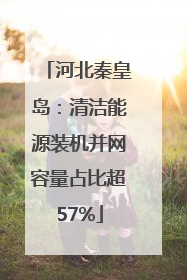 河北秦皇岛：清洁能源装机并网容量占比超57%