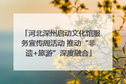 河北深州启动文化馆服务宣传周活动 推动“非遗+旅游”深度融合