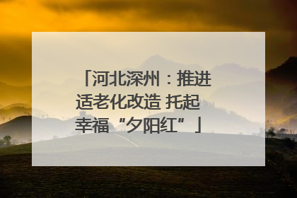 河北深州：推进适老化改造 托起幸福“夕阳红”
