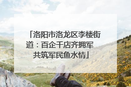 洛阳市洛龙区李楼街道：百企千店齐拥军 共筑军民鱼水情