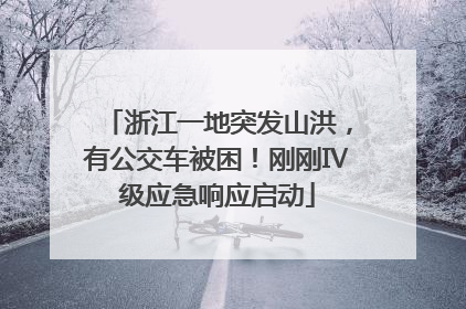 浙江一地突发山洪，有公交车被困！刚刚Ⅳ级应急响应启动