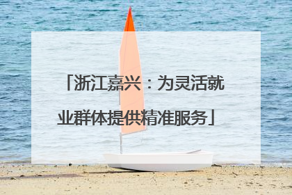 浙江嘉兴：为灵活就业群体提供精准服务