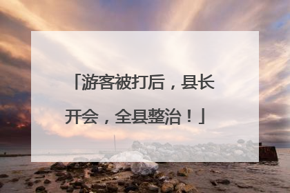 游客被打后，县长开会，全县整治！