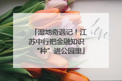 湿地奇遇记！江苏中行把金融知识“种”进公园里