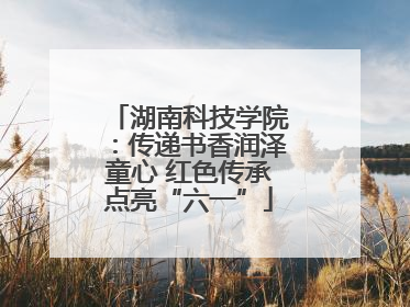 湖南科技学院：传递书香润泽童心 红色传承点亮“六一”