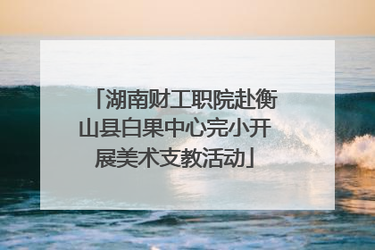 湖南财工职院赴衡山县白果中心完小开展美术支教活动