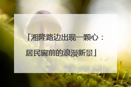 湘隆路边出现一颗心：居民窗前的浪漫新景